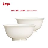  Set 2 bát canh sứ trắng WIN 8x20cm 