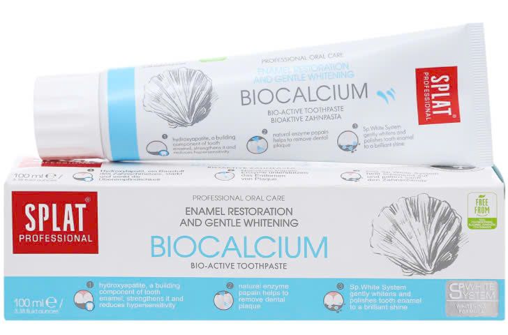 SPLAT KĐR thảo mộc BIOCALCIUM phục hồi men & trắng răng 20ml