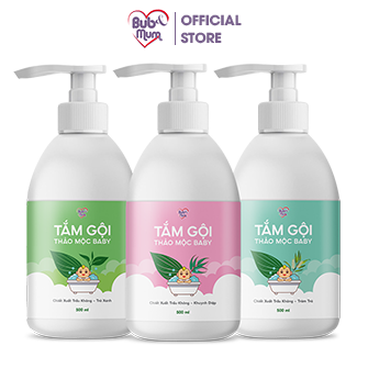 Sữa Tắm Gội Cho Bé Chiết Xuất Thảo Mộc Trầu Không 500ml BuB&MuM