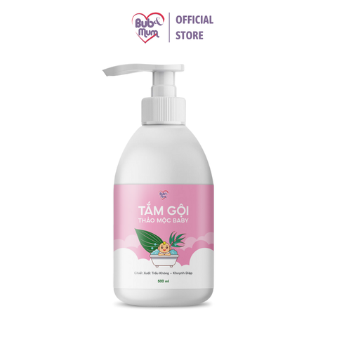 Sữa Tắm Gội Cho Bé Chiết Xuất Thảo Mộc Trầu Không 500ml BuB&MuM