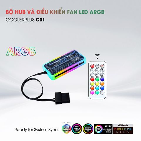  Bộ HUB kết nối nguồn và điều khiển FAN ARGB C01 