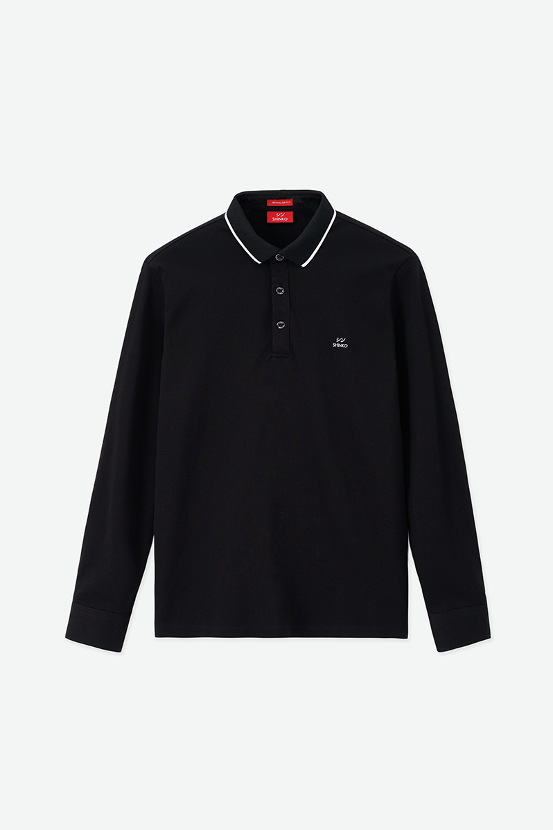 Polo dài tay MO001-BL