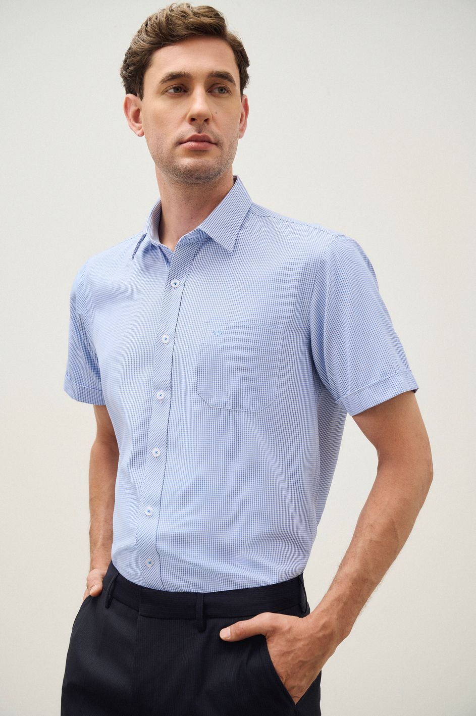 Sơ mi ngắn tay MR037-BU