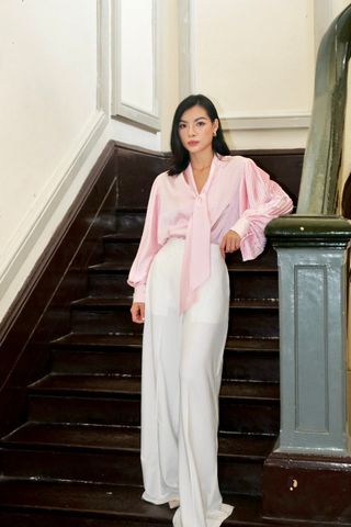  Áo Blouse Nerrisa màu hồng 