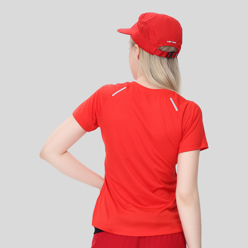 Áo Thun Thể Thao Chạy Bộ Nữ MOTIVE Women Training T-Shirt - Màu Đỏ