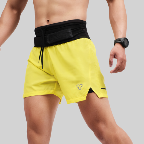 Quần Short Thể Thao Chạy Bộ Nam Đa Năng MOTIVE MEN SHORT BELT - Màu Vàng