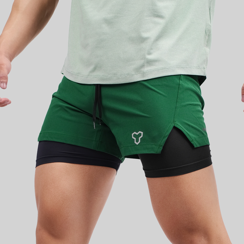 Quần Short Thể Thao Chạy Bộ Nam Đa Năng MOTIVE MEN SHORT BELT - Màu Xanh Lá