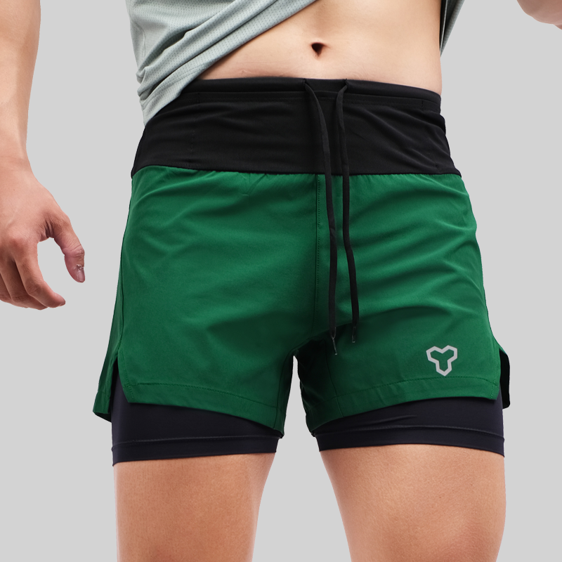 Quần Short Thể Thao Chạy Bộ Nam Đa Năng MOTIVE MEN SHORT BELT - Màu Xanh Lá