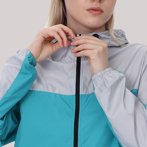 Áo Khoác Thể Thao UNISEX MOTIVE JACKET Supper Light - Màu Xanh Phối Xám