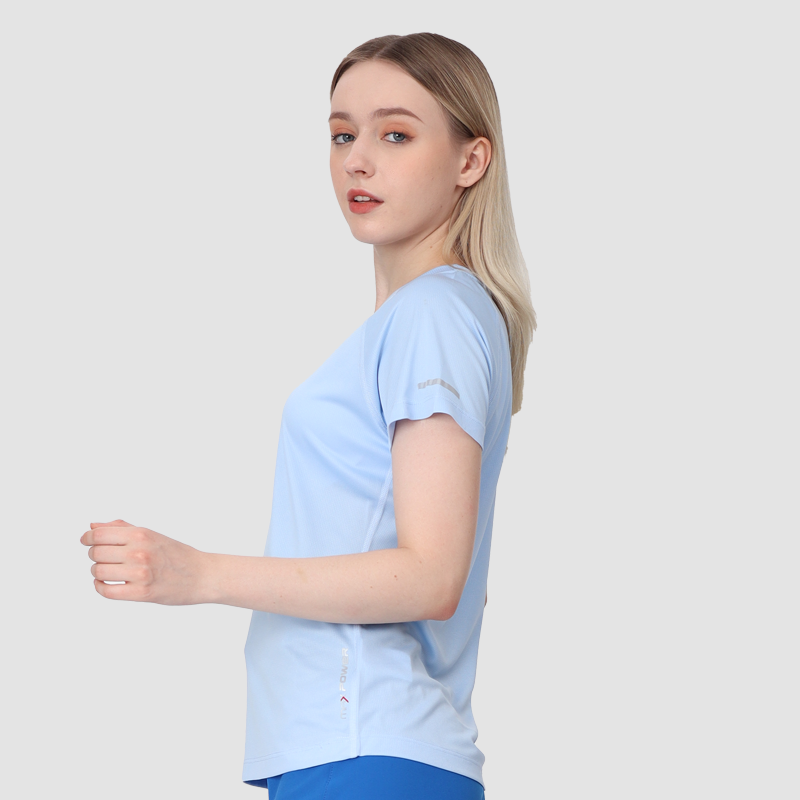 Áo Thun Thể Thao Chạy Bộ Nữ MOTIVE Women Training T-Shirt - Màu Xanh Biển