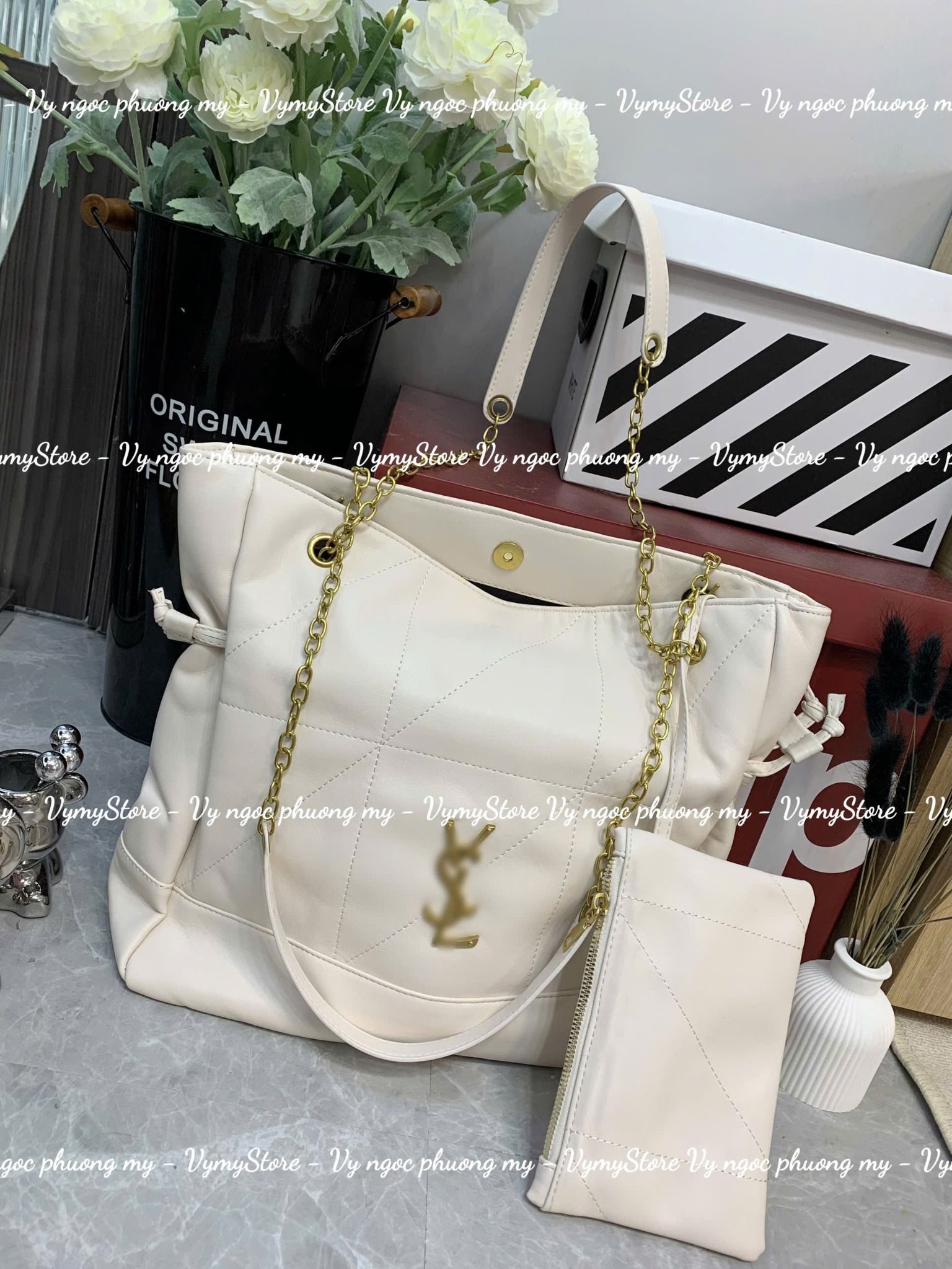 Túi xách YSL siêu hot hit - KEM - V530 ( HÀNG SALE KHÔNG HỔ TRỢ ĐỔI TRẢ DƯỚI MỌI HÌNH THỨC )