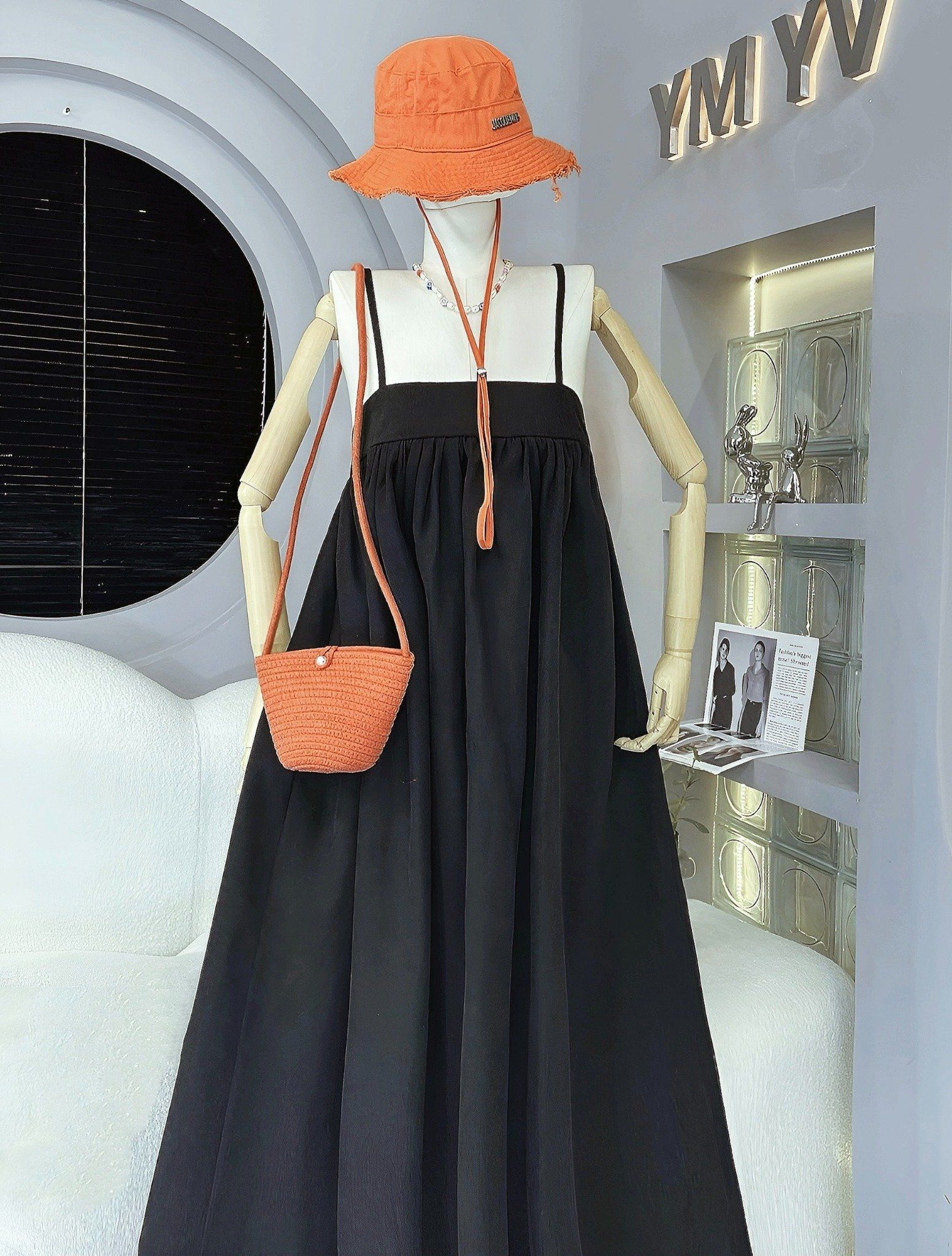 Đầm 2 dây dáng babydoll - ĐEN - C11