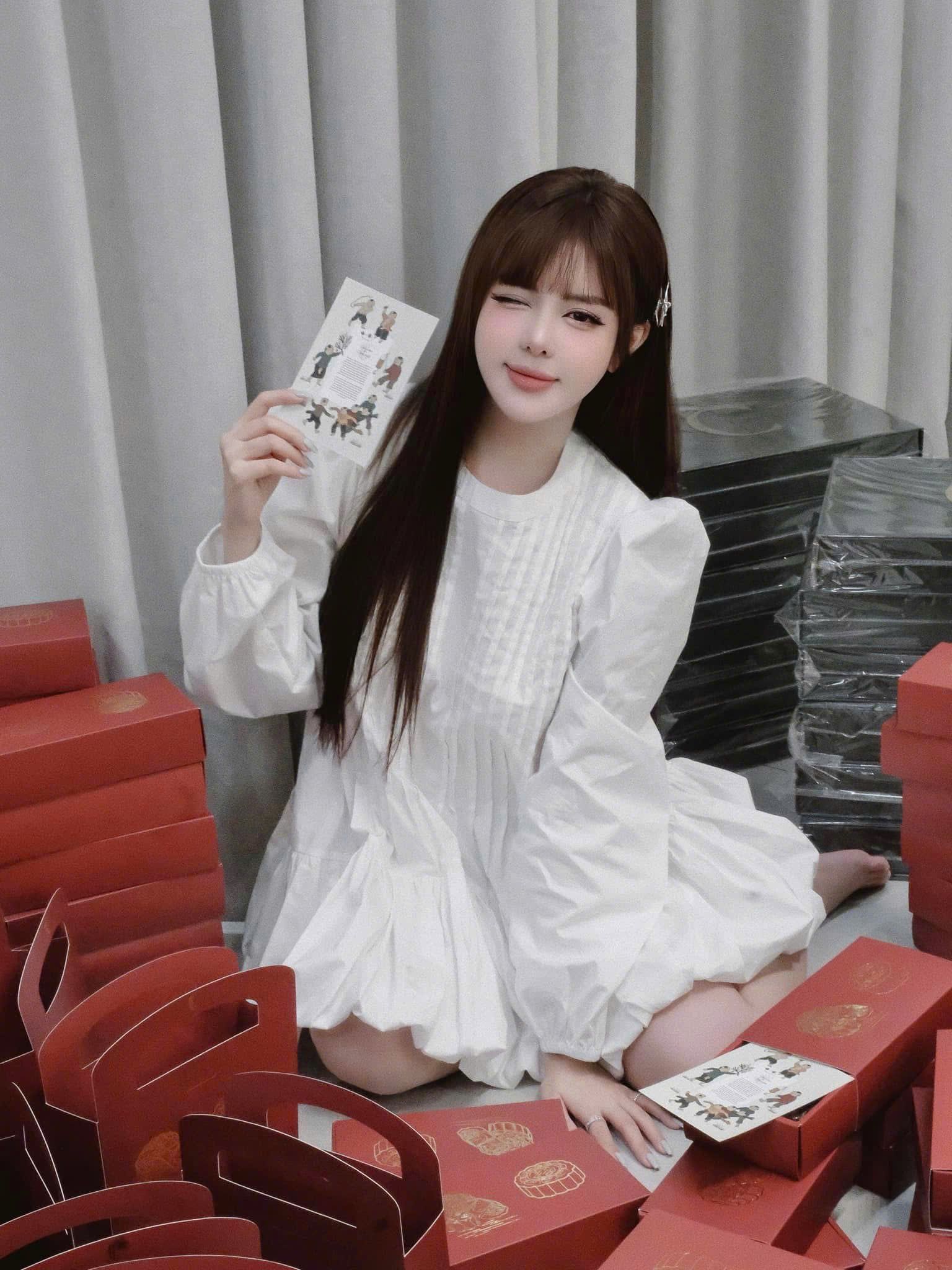 Váy thô babydoll tay chun dáng bồng bí - TRẮNG - U550 (ko kèm quần)