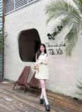 Đầm suông hai lớp sát nách chất vải phối tua rua sang chảnh - KEM - P530 ( S<52KG, M<57KG, L<62KG )