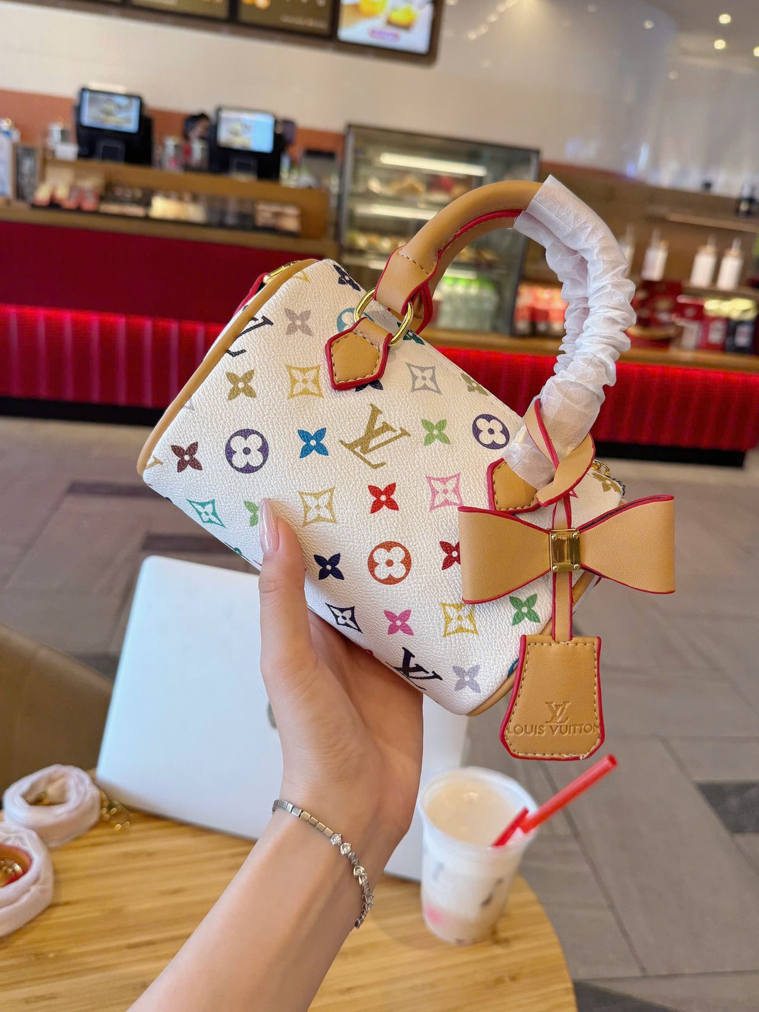 Túi trống mini đeo chéo cao cấp bản mới hottrend - TRẮNG - H25