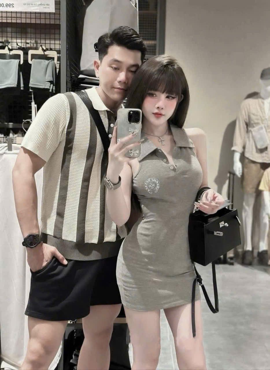 Váy body sát nách cổ đức chorme tôn dáng - XÁM - H66