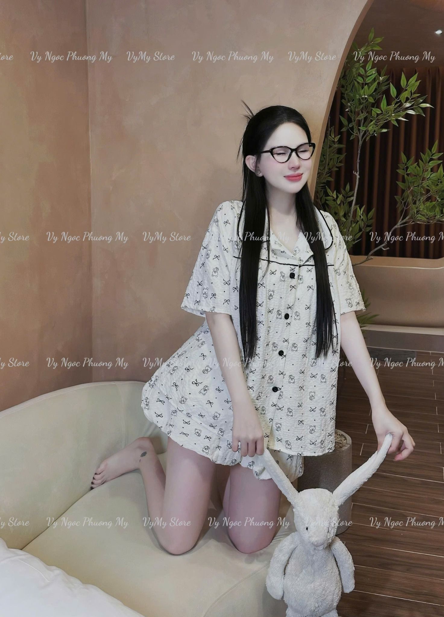 Set bộ cổ đức mix quần bí 2 lớp siêu dễ thương HỌA TIẾT - KEM - H179( HÀNG SALE KHÔNG HỔ TRỢ ĐỔI TRẢ )