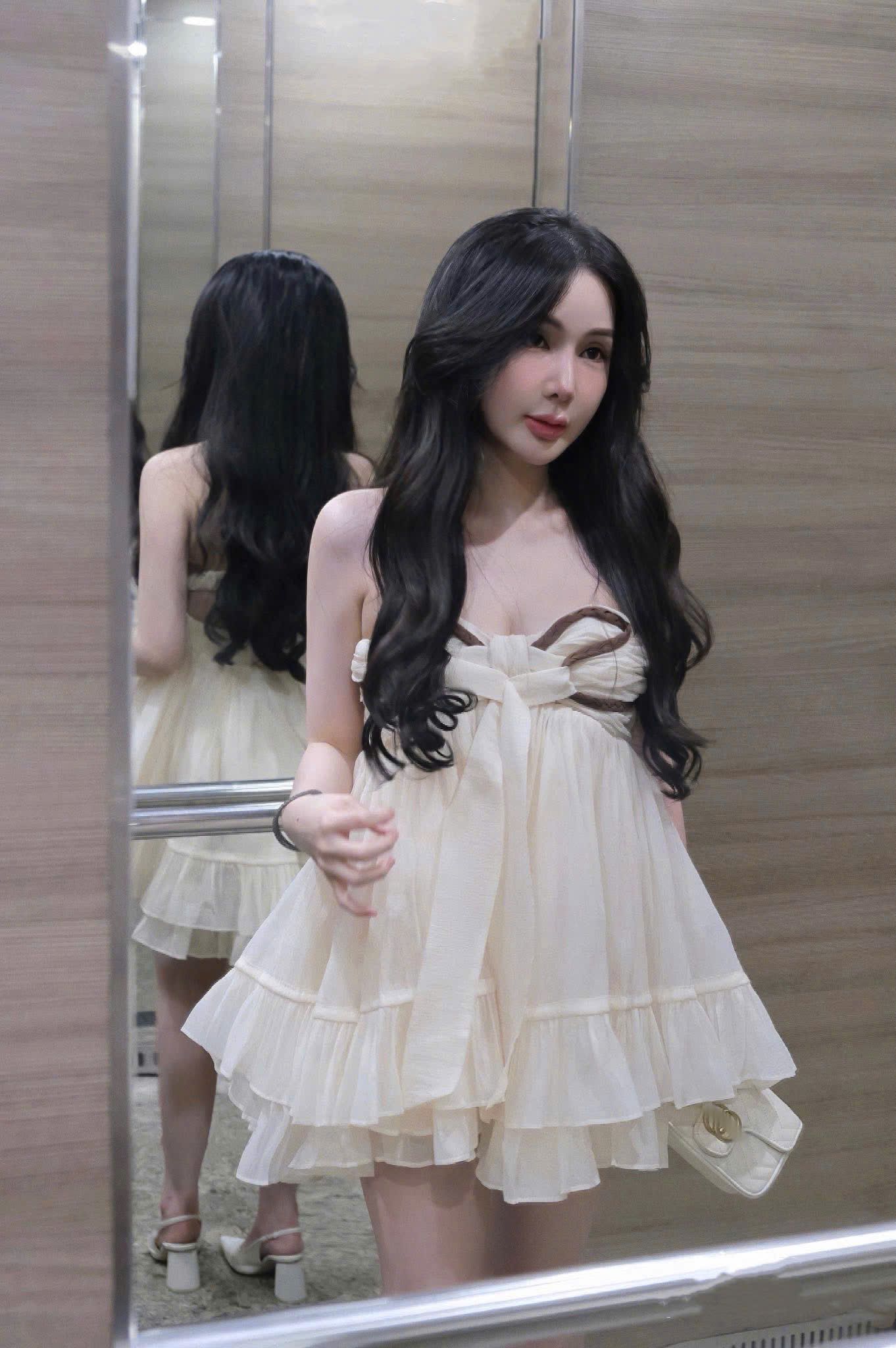 Váy quây cúp ngực dáng xòe babydoll tiểu thư - T207