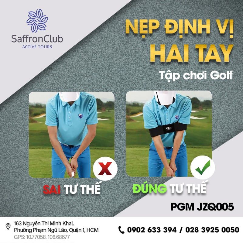 Two-arm positioning brace for golfers - PGM JZQ005