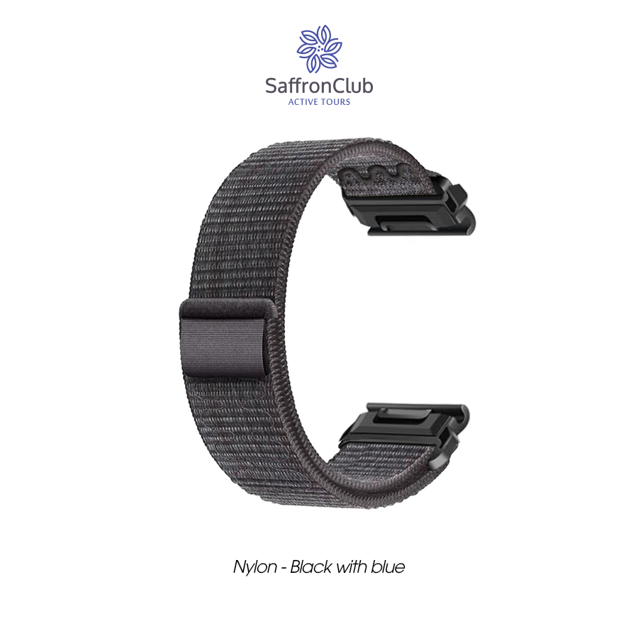 Lock Fit 26mm Nylon Band - Black/Blue (Seat Belt)