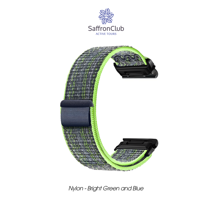 Lock Fit 26mm Nylon Band - Green/Blue (Seat Belt)