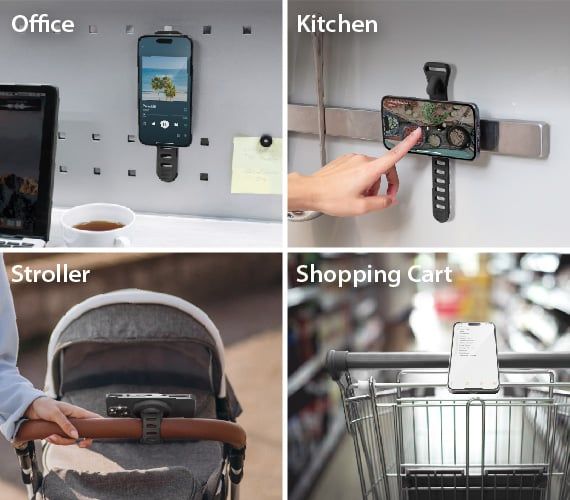 Magnetic Fitness Phone Mount Black