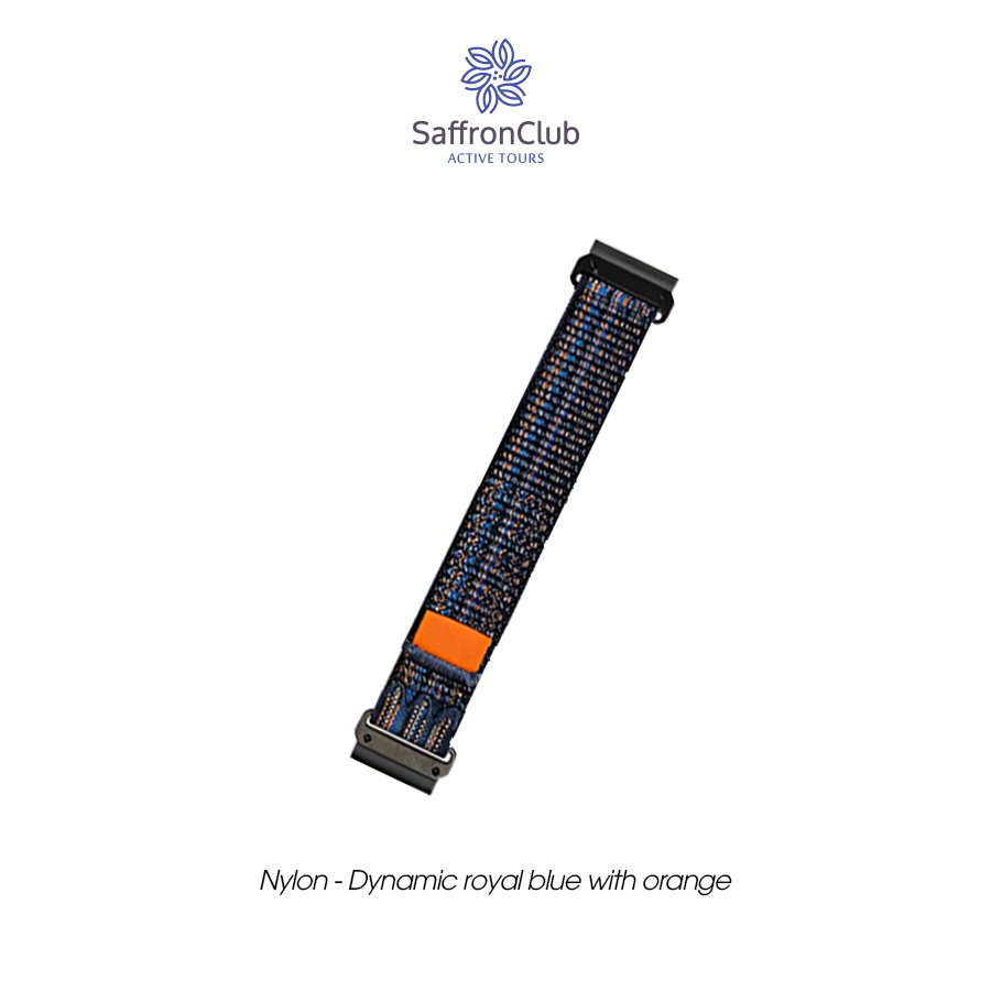 Lock Fit 22mm Nylon Band - Blue/Orange (Seat Belt)