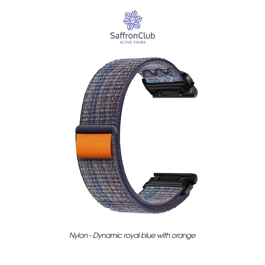 Lock Fit 22mm Nylon Band - Blue/Orange (Seat Belt)