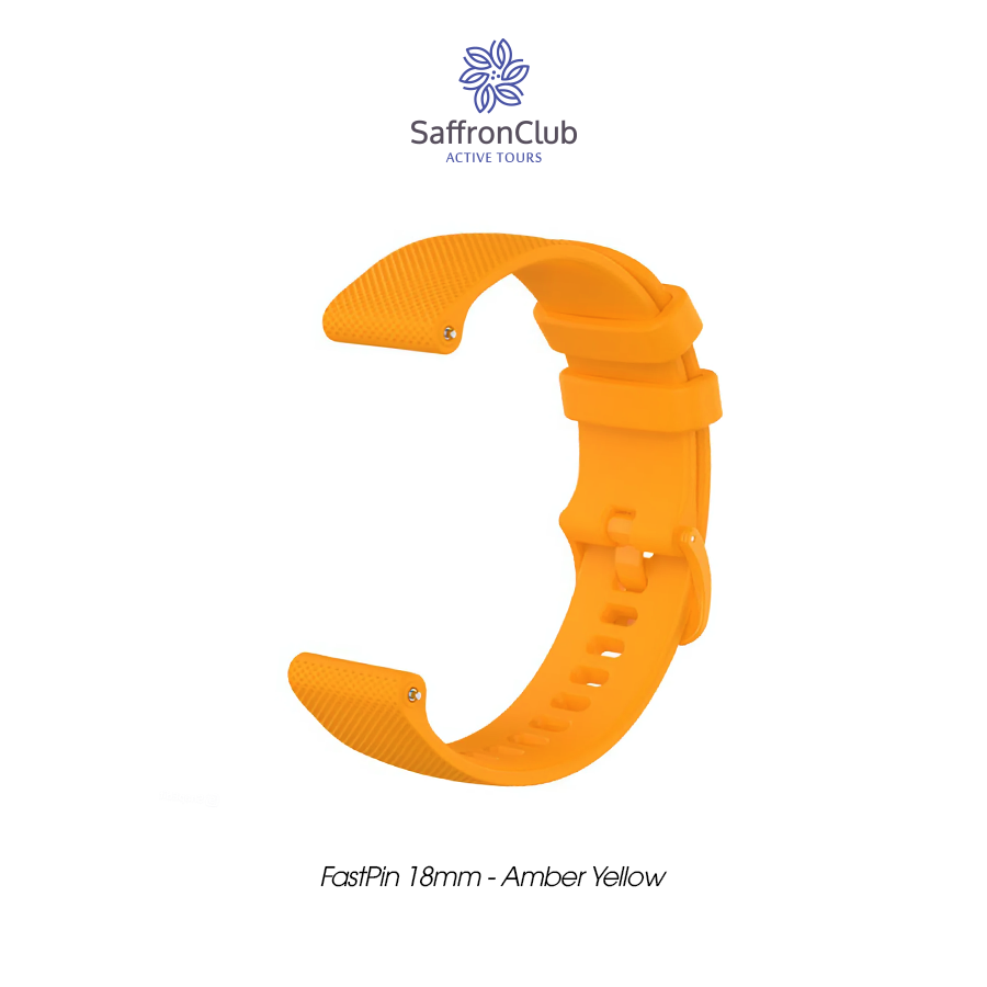 Fast Pin 18mm Band - Amber Yellow