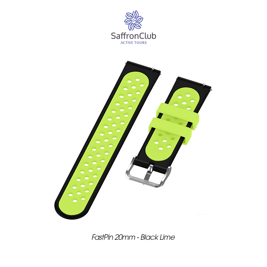 Fast Pin 22mm Band - Black Lime