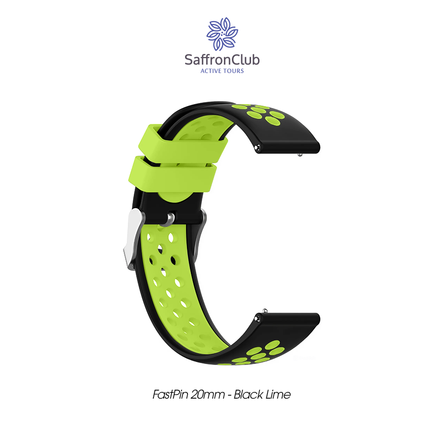 Fast Pin 22mm Band - Black Lime
