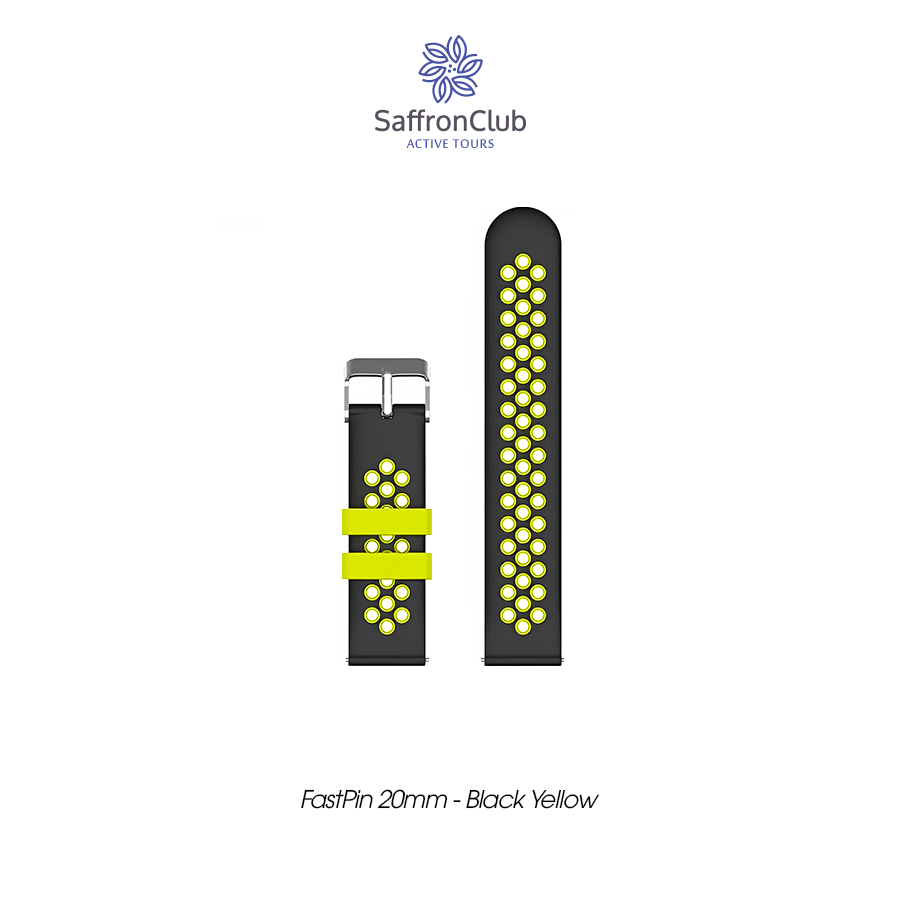 Fast Pin 20mm Band - Black/Yellow