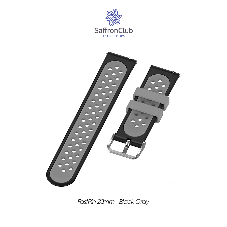 Fast Pin 20mm Band - Black/Gray