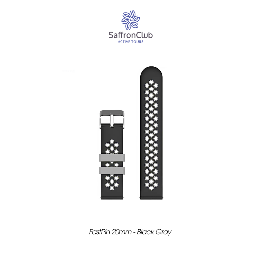 Fast Pin 20mm Band - Black/Gray