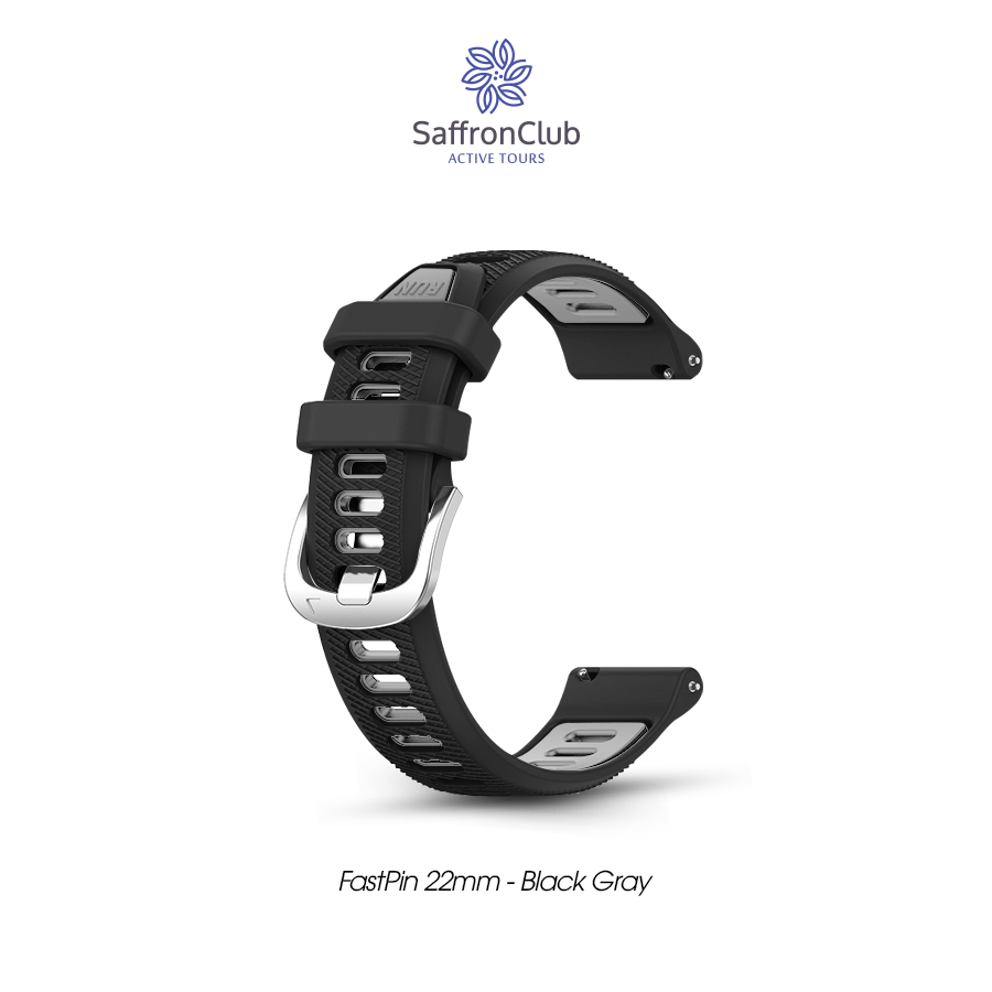 Fast Pin 22mm Band - Black/Gray