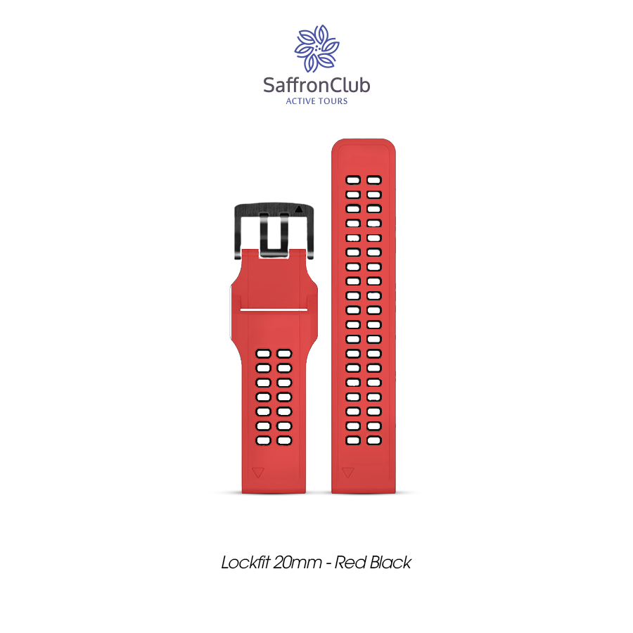 Lock Fit 20mm Band - Red/Black