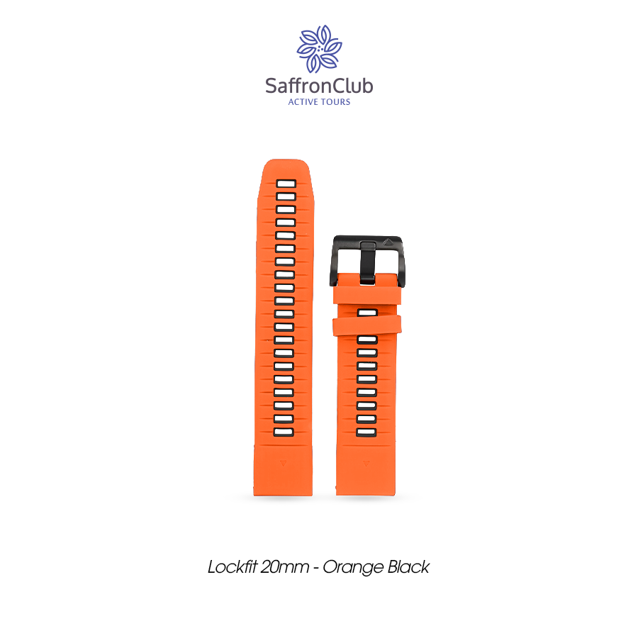 Lock Fit 20mm Band - Orange/Black