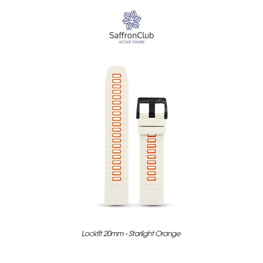 Lock Fit 20mm Band - White/Orange