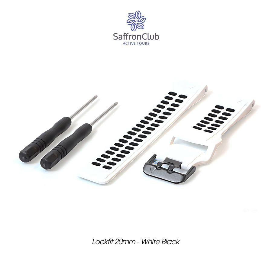 Lock Fit 20mm Band - White/Black