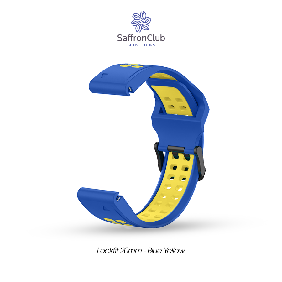 Lock Fit 20mm Band - Blue/Yellow