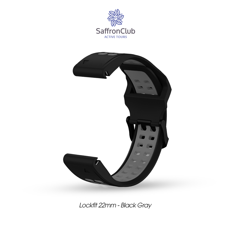 Lock Fit 22mm Band - Black/Gray