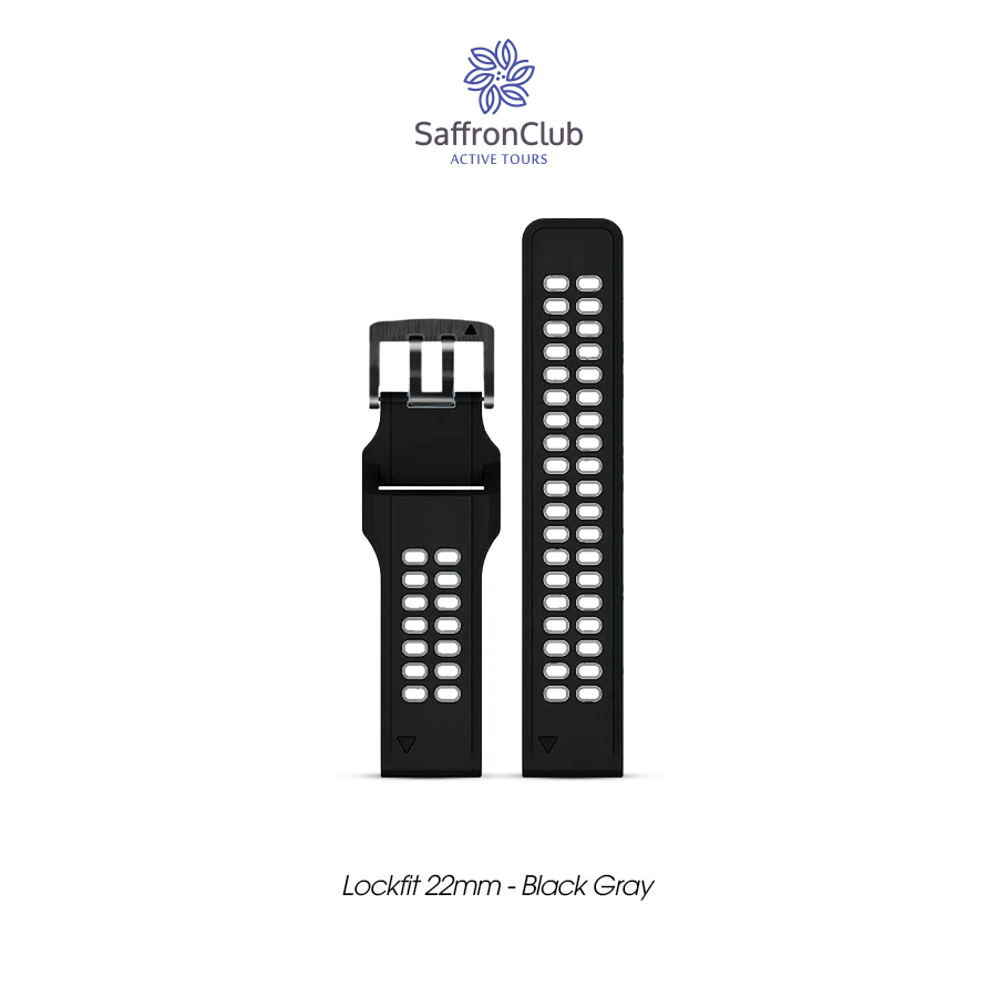 Lock Fit 20mm Band - Black/Gray (buckle)