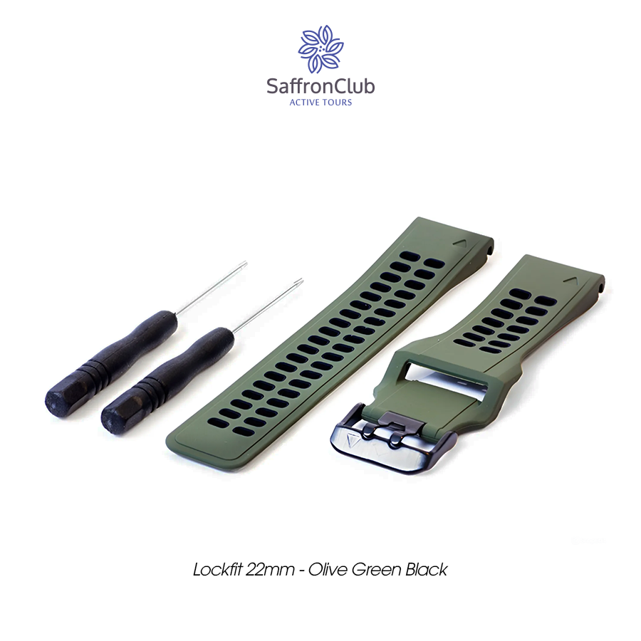 Lock Fit 22mm Band - Military Green/Black
