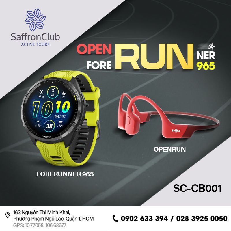 Combo tai nghe SHOKZ OpenRun & đồng hồ GARMIN Forerunner 965