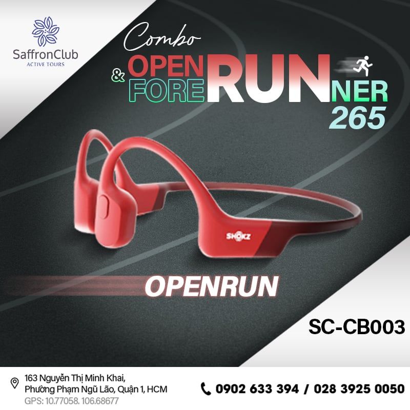  Combo tai nghe SHOKZ OpenRun & đồng hồ GARMIN Forerunner 265 