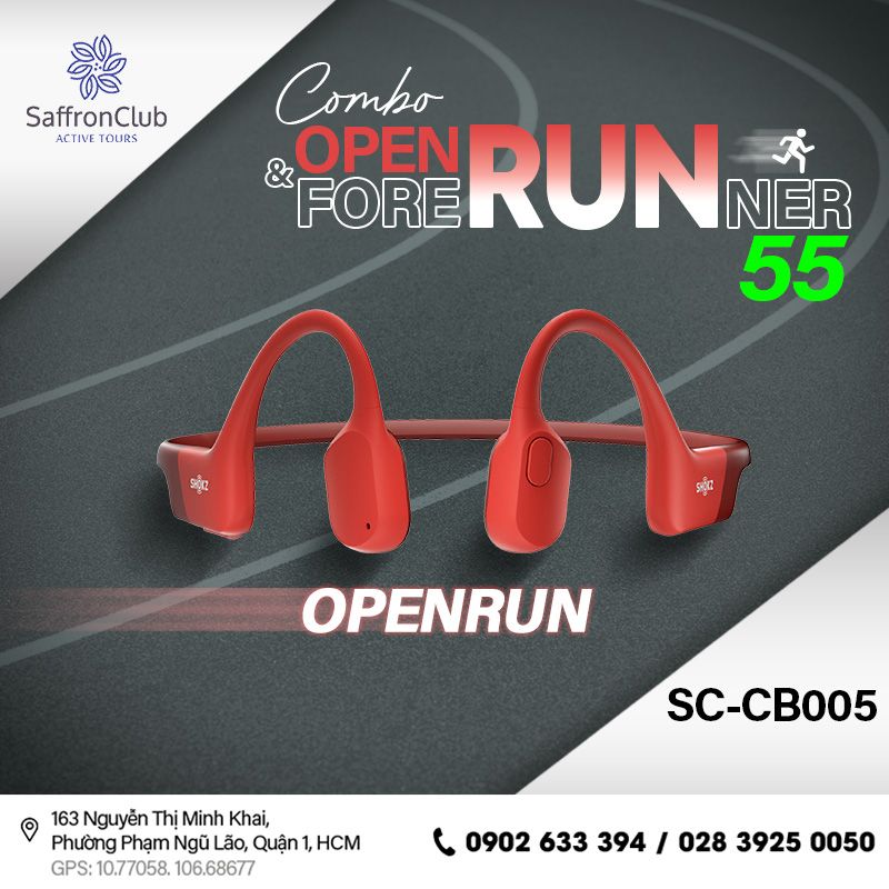  Combo tai nghe SHOKZ OpenRun & đồng hồ GARMIN Forerunner 55 