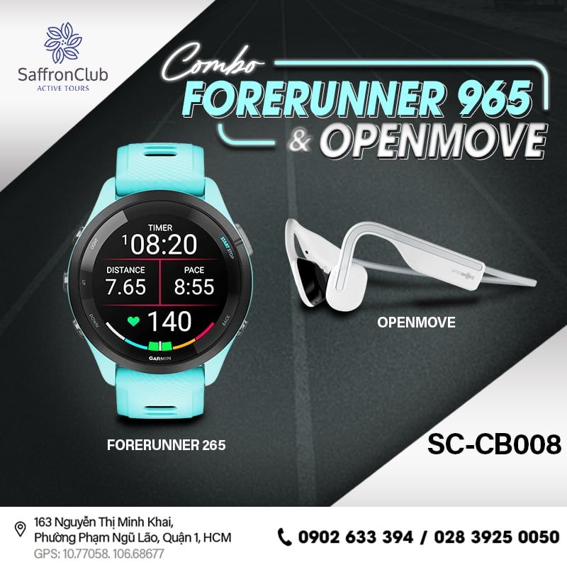Combo tai nghe SHOKZ OpenMove & đồng hồ GARMIN Forerunner 265