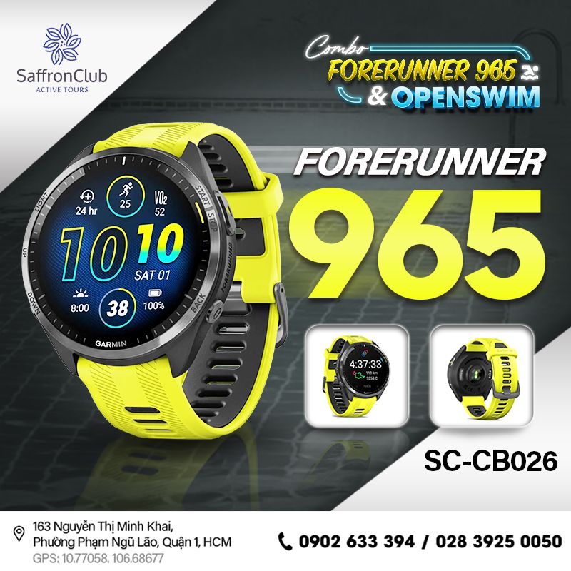 Combo tai nghe SHOKZ OpenSwim & đồng hồ GARMIN Forerunner 965
