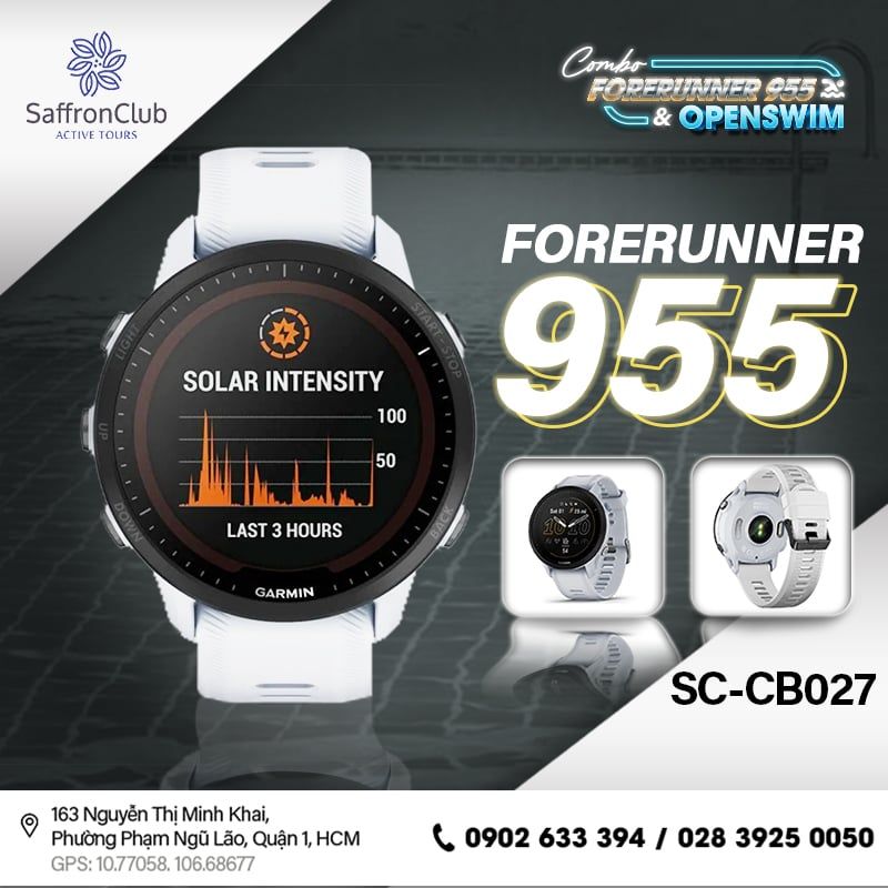 Combo tai nghe SHOKZ OpenSwim & đồng hồ GARMIN Forerunner 955