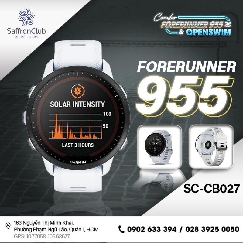  Combo tai nghe SHOKZ OpenSwim & đồng hồ GARMIN Forerunner 955 